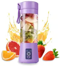 Electric Mini Portable Fruit Juice Blender, portable, USB rechargeable, 6 spherical blades, 380 ml